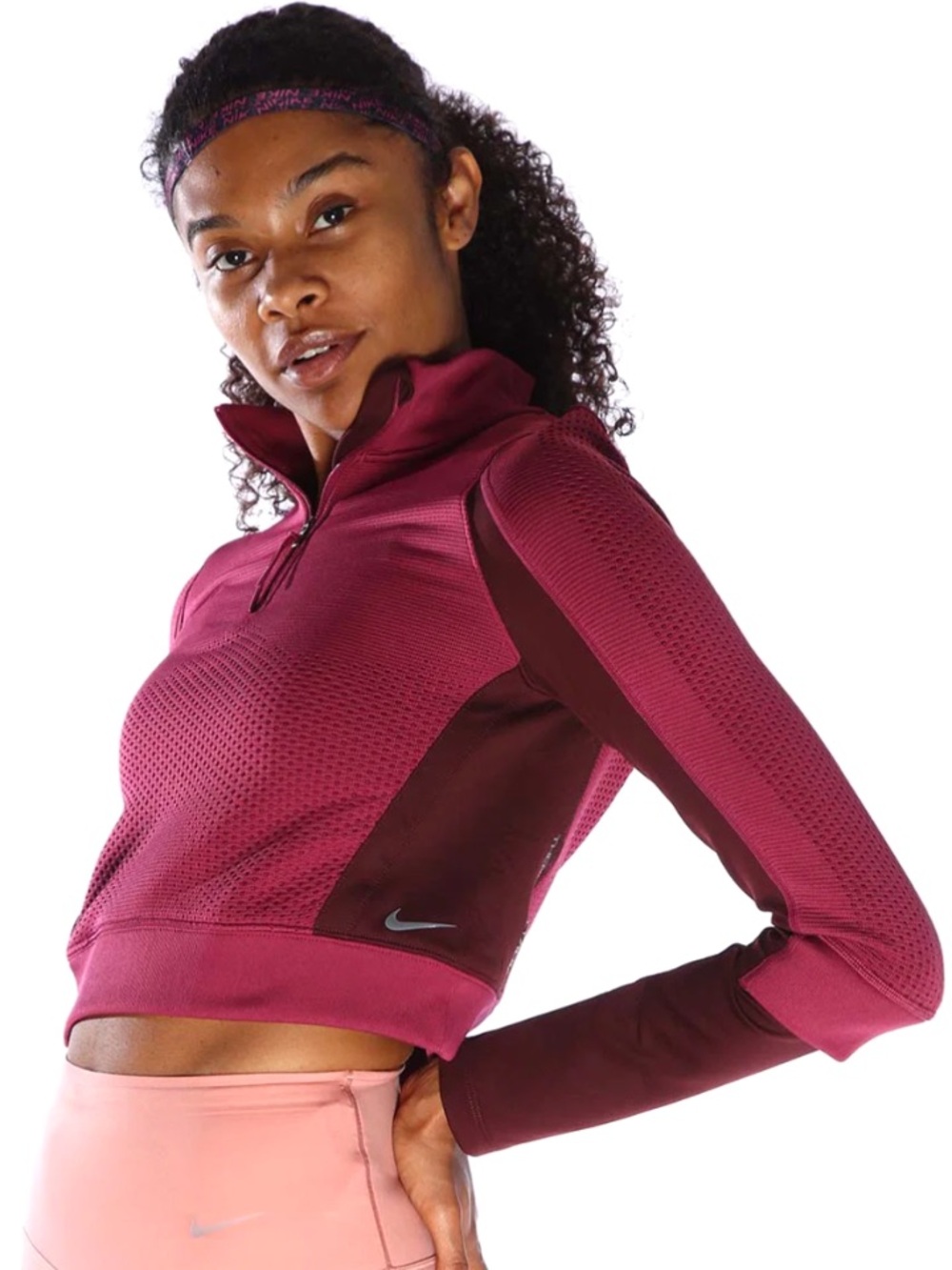 Nike Therma-FIT ADV City Ready Maroon Hot Pink Half-Zip Pullover purple Small